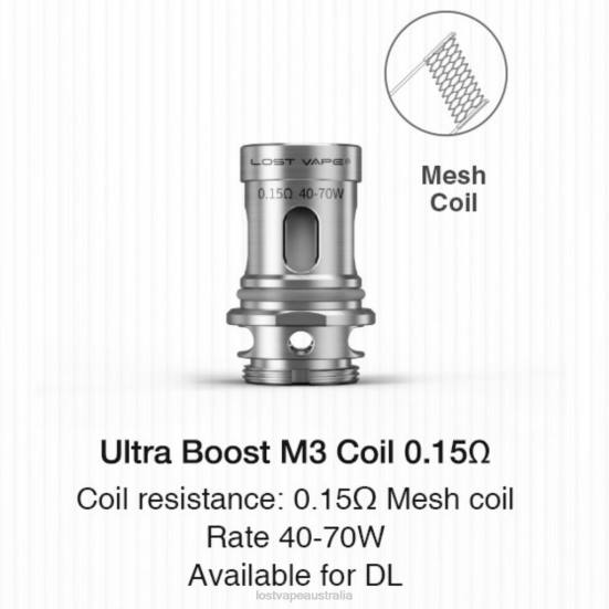 Lost Vape Ultra Boost Coils (5-Pack) M3 V2 0.15ohm - Lost Vape customer service B86J348