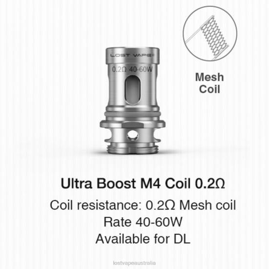 Lost Vape Ultra Boost Coils (5-Pack) M4 V2 0.2ohm - Lost Vape wholesale B86J349