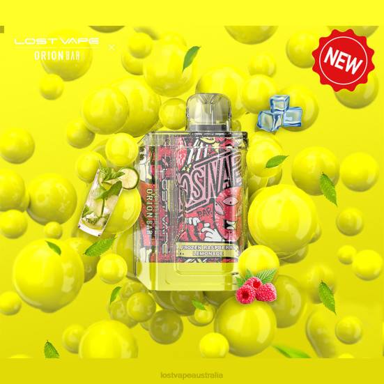 Lost Vape Orion Bar Disposable | 7500 Puff | 18mL | 50mg Frozen Raspberry Lemonade - Lost Vape Australia B86J92