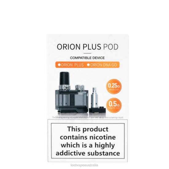 Lost Vape Orion Plus DNA Pod Cartridge Pack | Includes 2 Coils Regular - Lost Vape pods near me B86J407