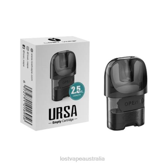Lost Vape URSA Replacement Pods Black (2ML Empty Pod Cartridge) - Lost Vape contact Australia B86J215